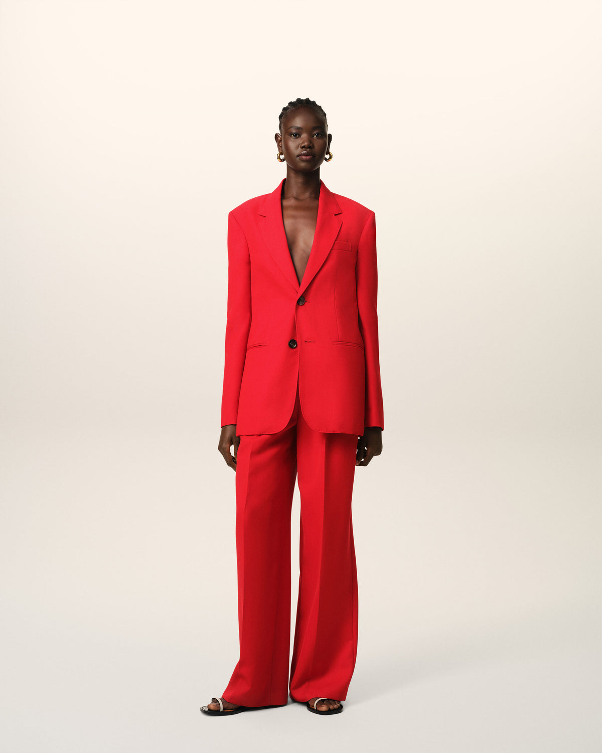 Veste Rouge Semi-Doublée En Laine - 2
