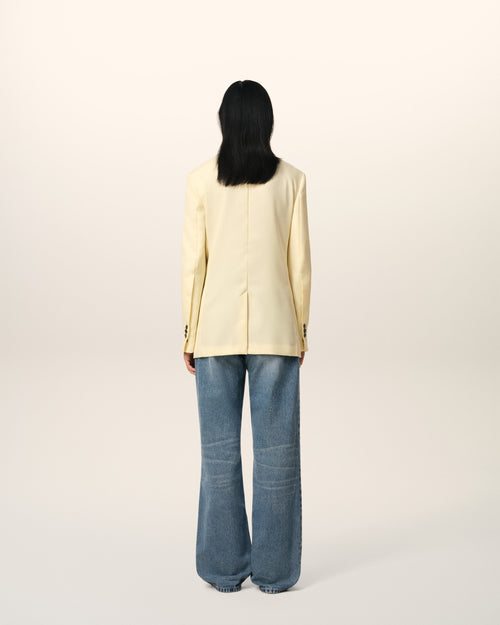 Veste Jaune Semi-Doublée En Laine - Femme - 5 - AMI Paris - Ami Paris