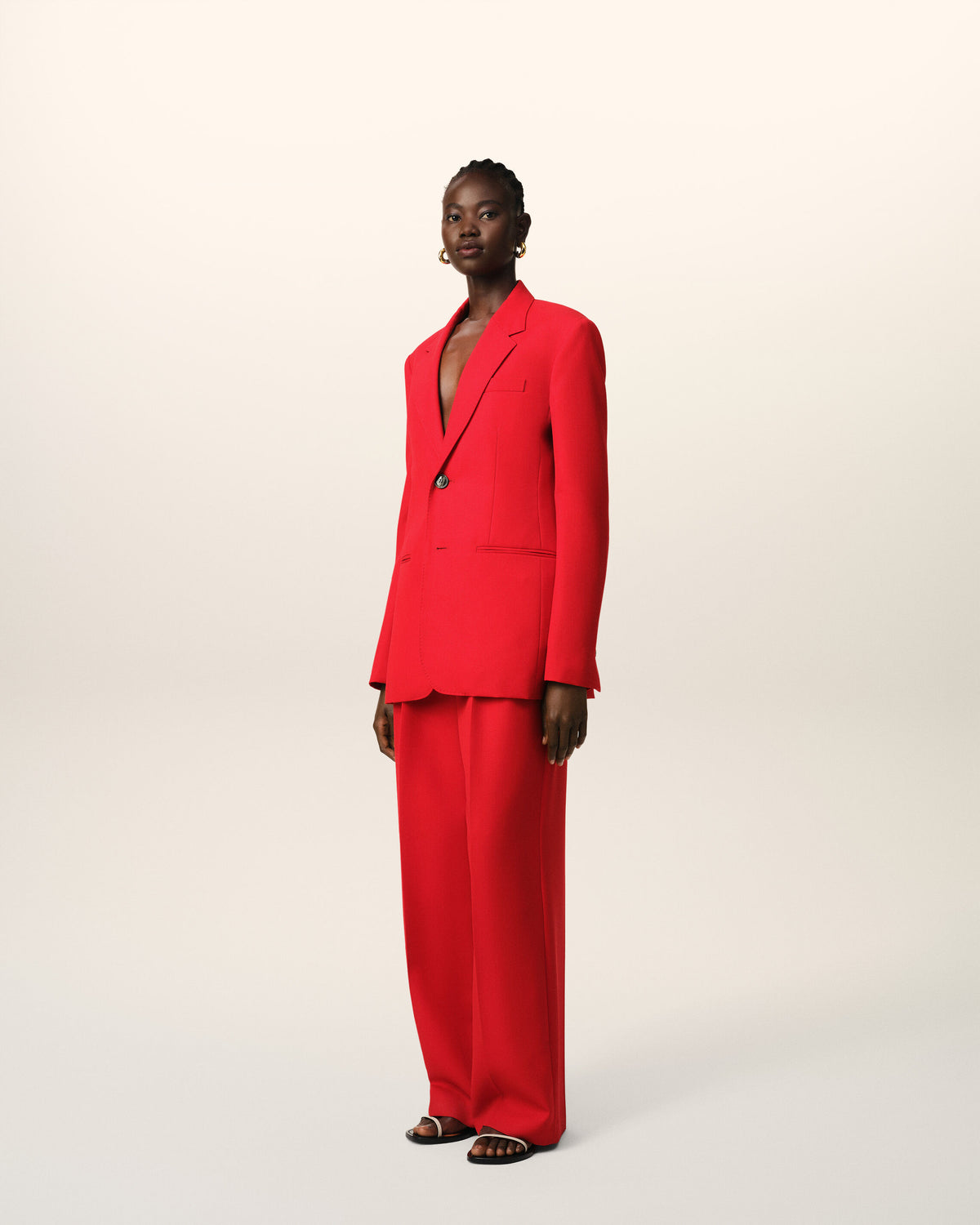 Veste Rouge Semi-Doublée En Laine - 6
