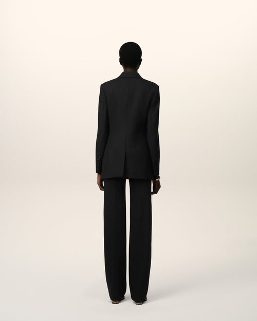 Black Wool Double Breasted Jacket - 5 - Ami Paris