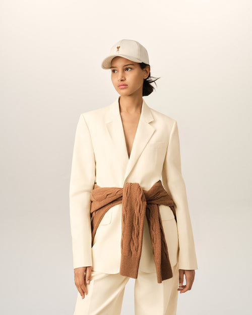 ホワイト コットンリネン ボクシー シングルブレスト ブレザー - 女性 - 3 - AMI Paris - Ami Paris