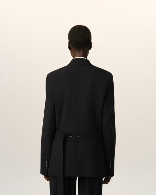 Black double breasted wool blazer - Woman - 5 - AMI Paris - Ami Paris