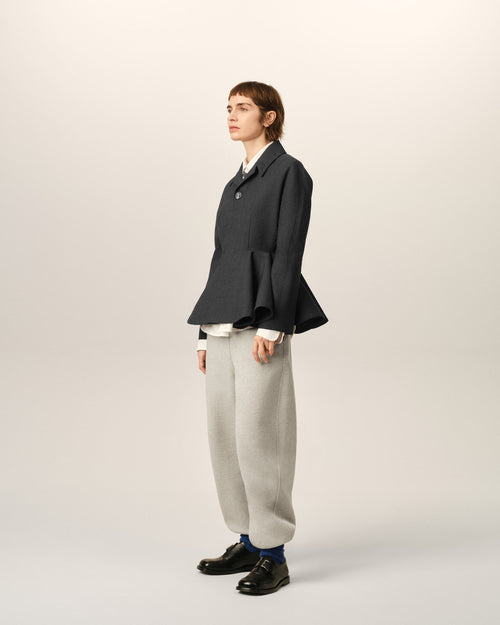 Grey peplum wool jacket - Woman - 6 - AMI Paris - Ami Paris