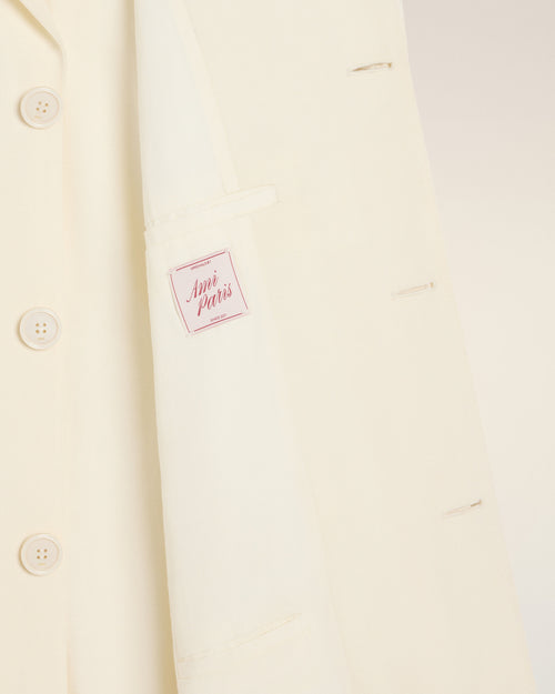 ホワイト ニューウール ストレートシングルブレストコート - 女性 - 7 - AMI Paris - Ami Paris