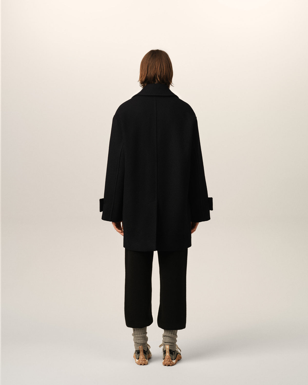 Black wool pea coat - 5