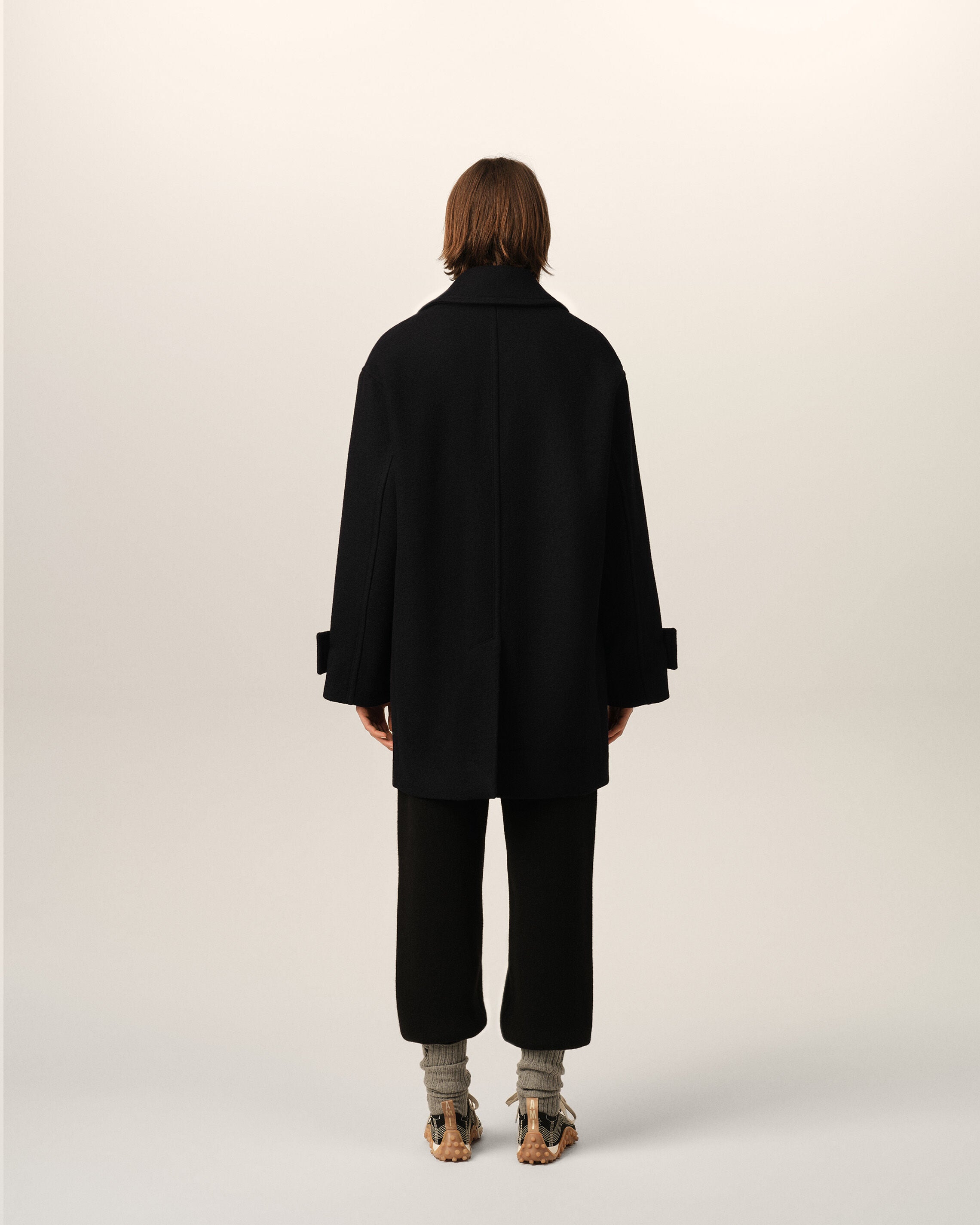 Black wool pea coat - 5