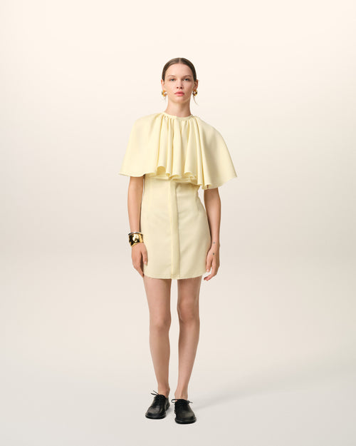 Robe Jaune Chemise Avec Collerette En Laine - Femme - 2 - AMI Paris - Ami Paris