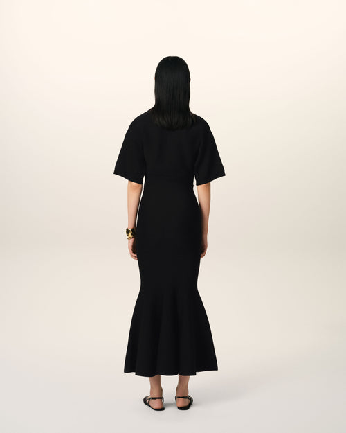 Black Godet Dress - 5 - Ami Paris