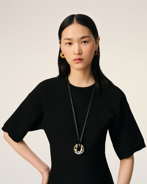 Black Godet Dress - 4 - Ami Paris