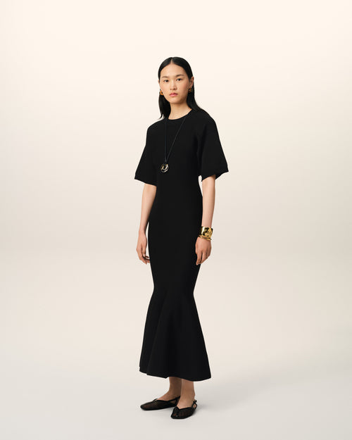 Black Godet Dress - 6 - Ami Paris