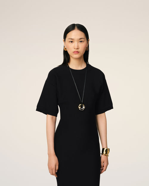 Black Godet Dress - 3 - Ami Paris