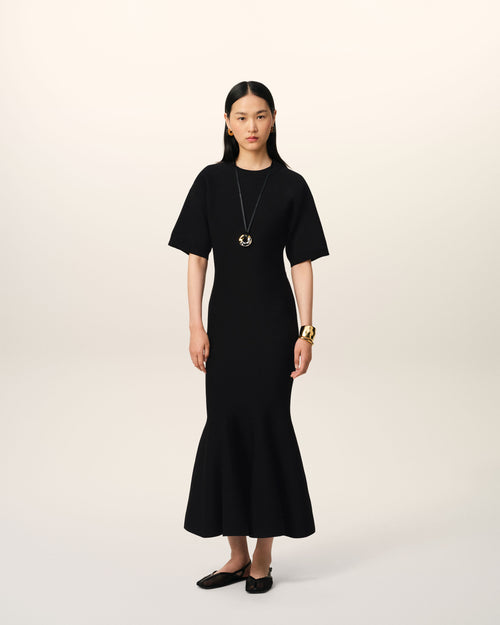                             Black Godet Dress - 3                         - Ami Paris