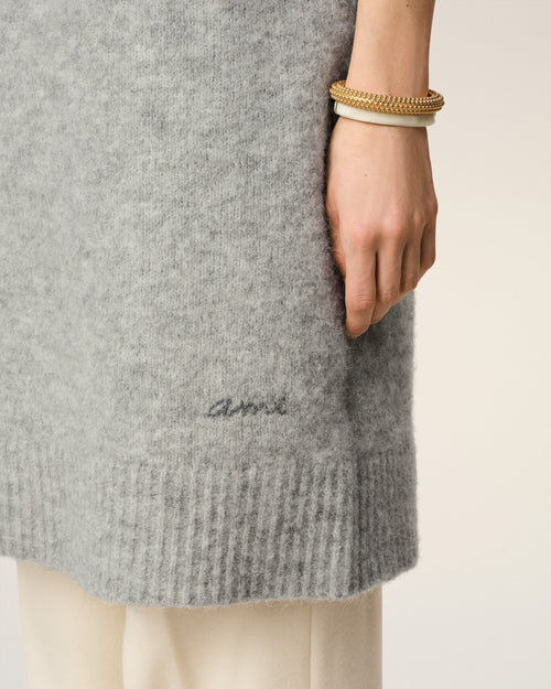 Grey Alpaca Ami Polo Dress - 4 - Ami Paris