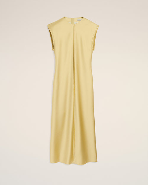 Vestido largo con bordes sin rematar verde - 4 - Ami Paris