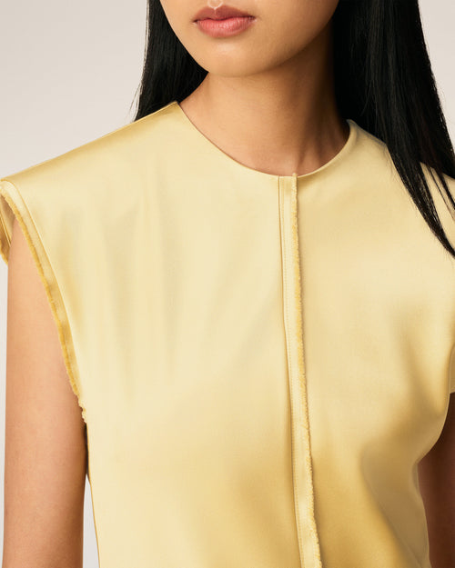 Green Long  Raw Edge Details Dress - 4 - Ami Paris