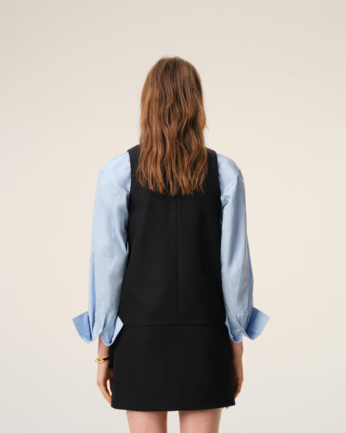 Black New Wool Belted Mini Dress - Woman - 4 - AMI Paris - Ami Paris