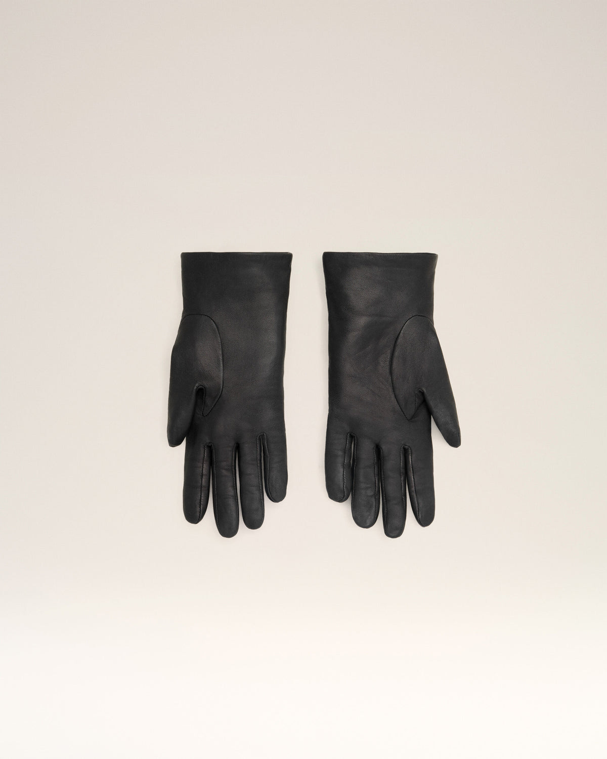 Gants Noirs Avec Détail Bride En Cuir - 2