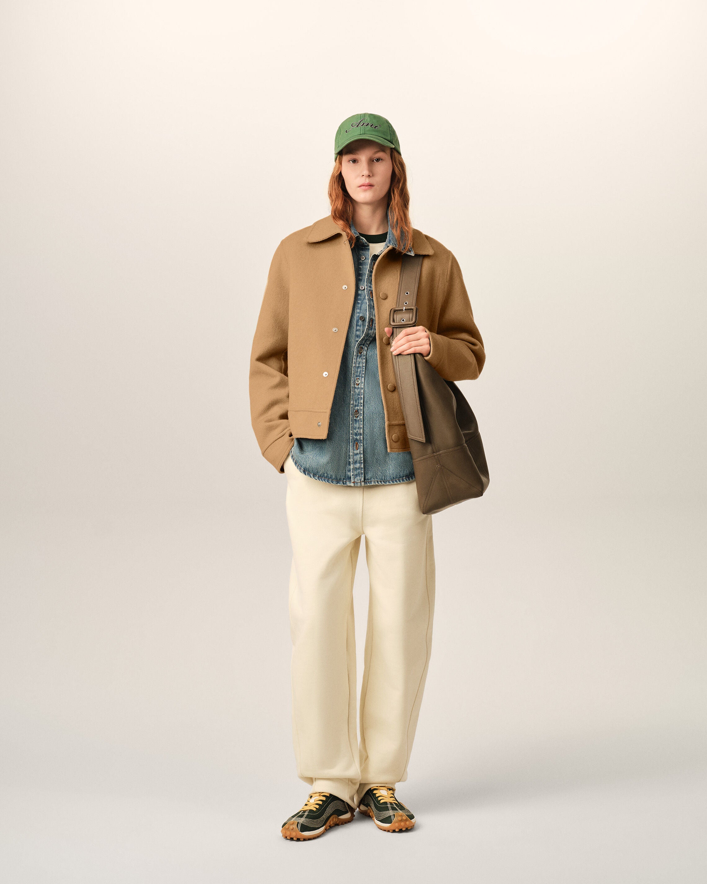 Chaqueta abotonada de lana y cachemir beige - 2