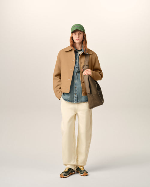Chaqueta abotonada de lana y cachemir beige - Mujer - 2 - AMI Paris - Ami Paris