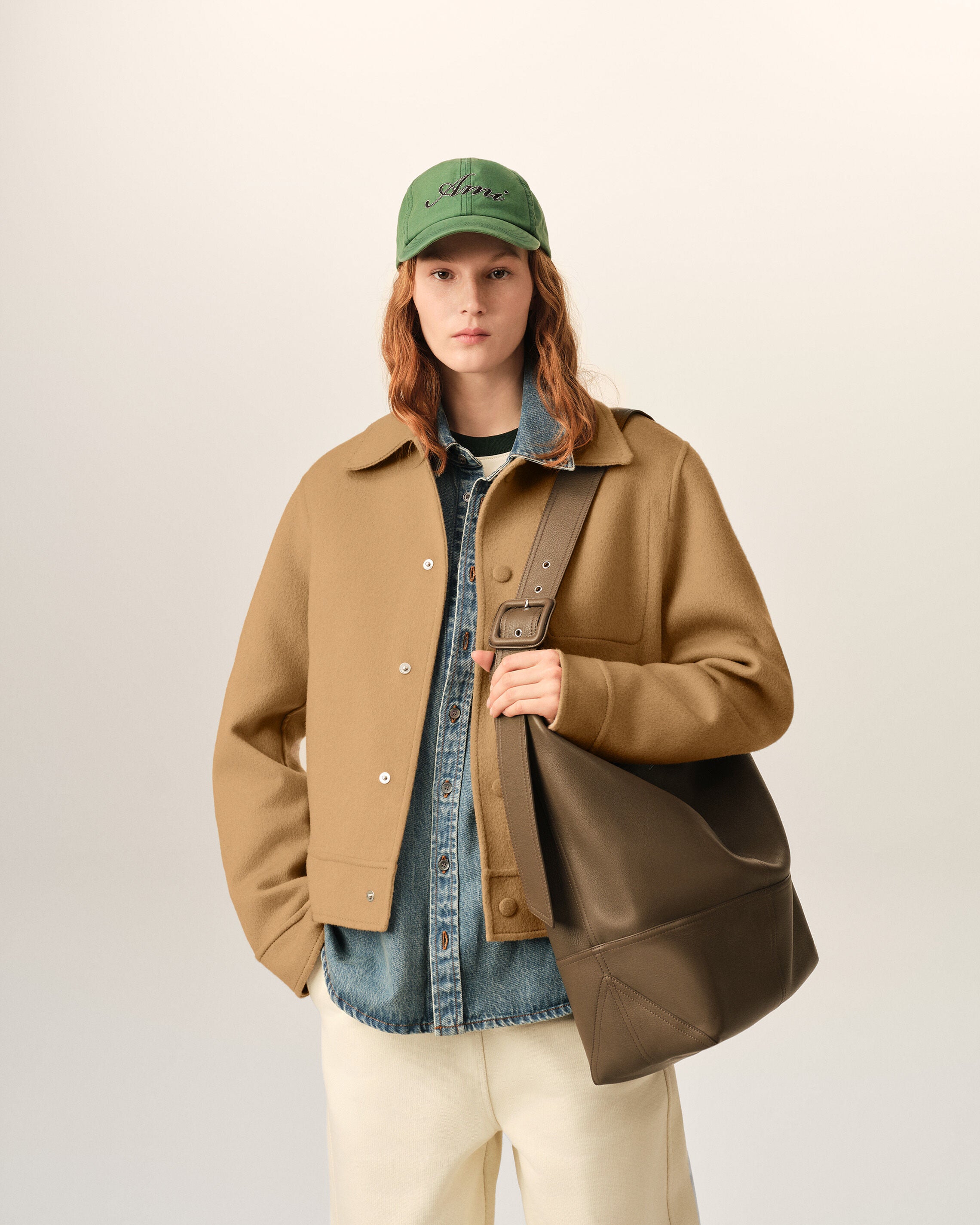Chaqueta abotonada de lana y cachemir beige - 3