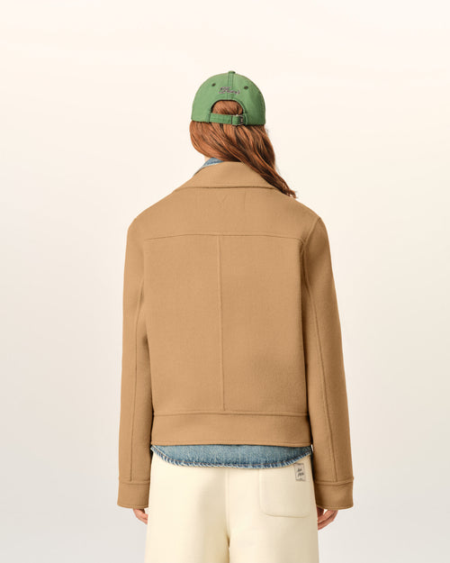Chaqueta abotonada de lana y cachemir beige - Mujer - 5 - AMI Paris - Ami Paris