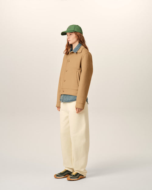 Chaqueta abotonada de lana y cachemir beige - Mujer - 6 - AMI Paris - Ami Paris