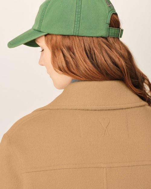 Chaqueta abotonada de lana y cachemir beige - Mujer - 4 - AMI Paris - Ami Paris