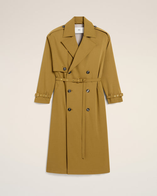 Trench Coat Moutarde En Laine - HAVANE - Ami Paris