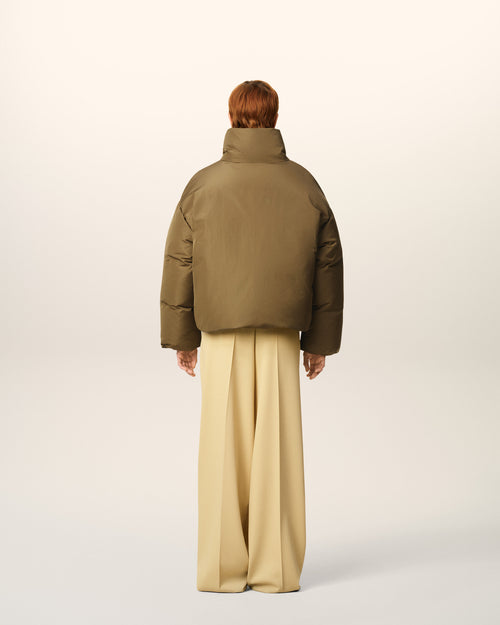 Green Taffetas  Ami De Coeur Down Jacket - 5 - Ami Paris