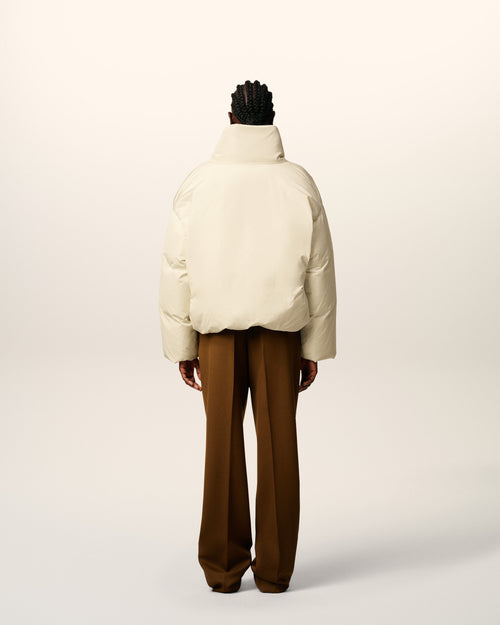 White Taffetas  Ami De Coeur Down Jacket - 5 - Ami Paris