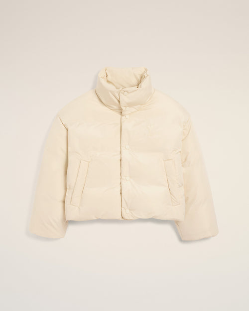 White Taffetas  Ami De Coeur Down Jacket - 4 - Ami Paris