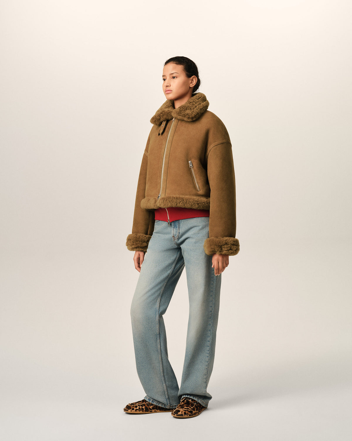 Sheep shearling aviator jacket - 6