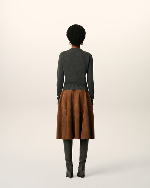 Grey Cashmere Ami De Coeur Cardigan - 5 - Ami Paris