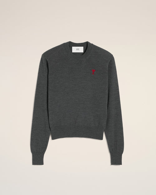 Red Ami de Coeur Crew Neck Sweater - 1 - Ami Paris