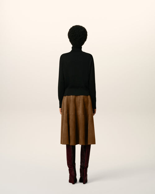 Ami De Coeur Rollkragenpullover aus schwarzer Wolle - Damen - 5 - AMI Paris - Ami Paris