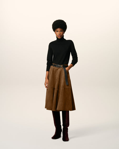                                     Black Wool Ami De Coeur Turtle Neck Sweater - 3                                 - Ami Paris