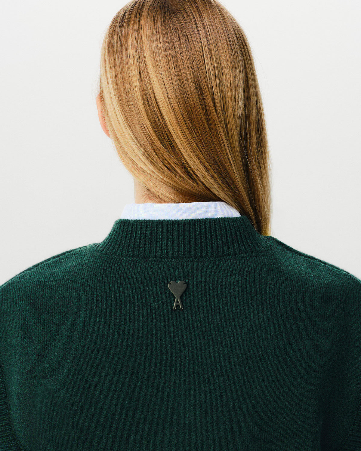 Green sleeveless cropped wool sweater - 4
