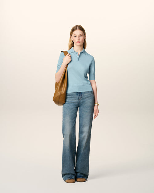                             Polo Ami de Cœur de lana azul - 3                         - Ami Paris