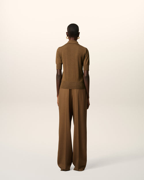 Brown Cotton Ami De Coeur Polo - 5 - Ami Paris