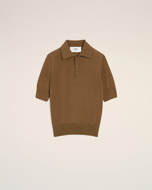                                 Polo Marron Ami De Coeur En Laine - 3                             - Ami Paris
