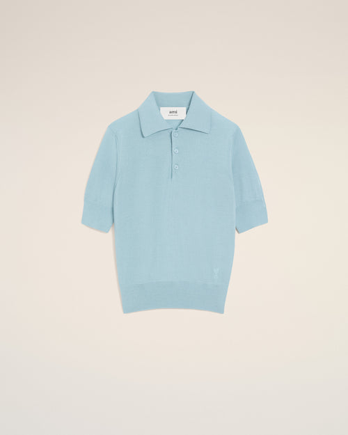 Polo Ami de Cœur de lana azul - 4 - Ami Paris