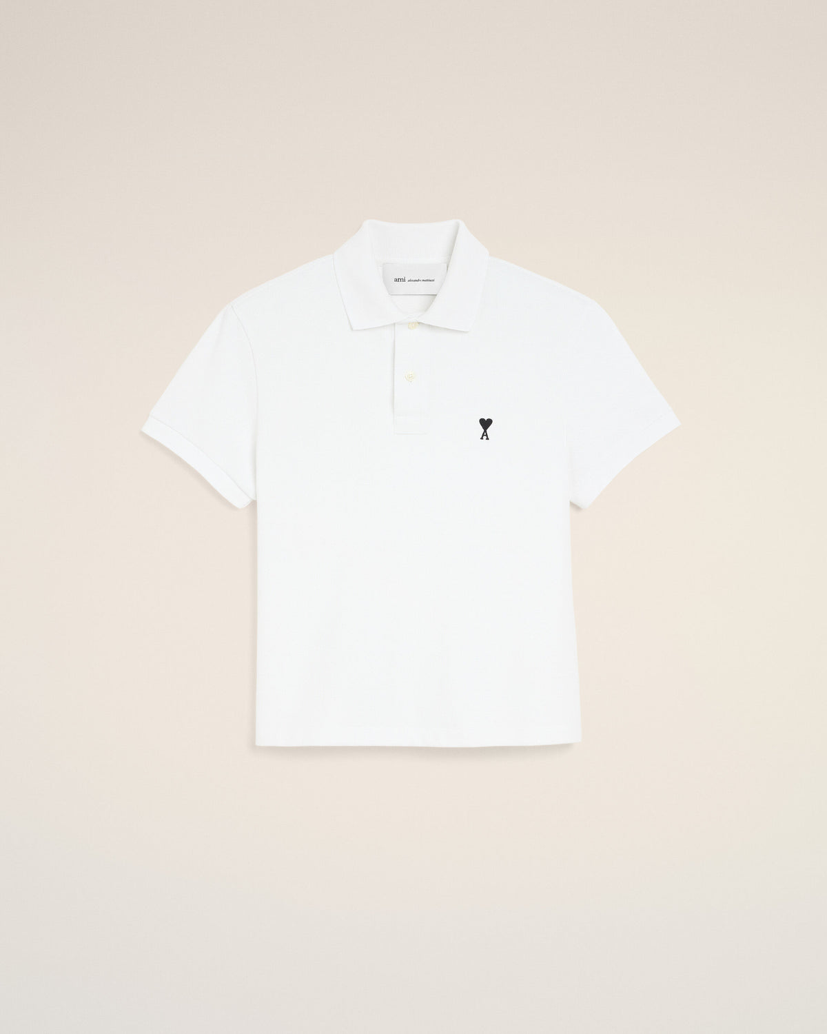 White cotton polo with Ami de Coeur - 1