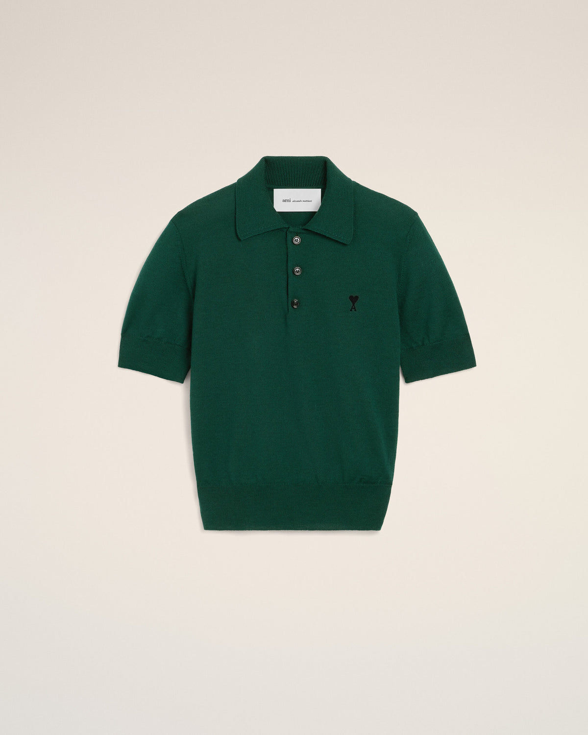 Ami de Coeur Poloshirt aus grüner Wolle - 1
