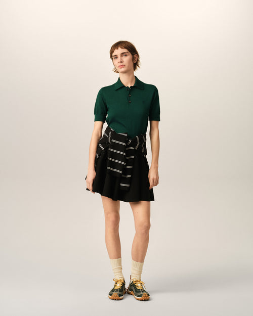 Ami de Coeur Poloshirt aus grüner Wolle - Damen - 3 - AMI Paris - Ami Paris