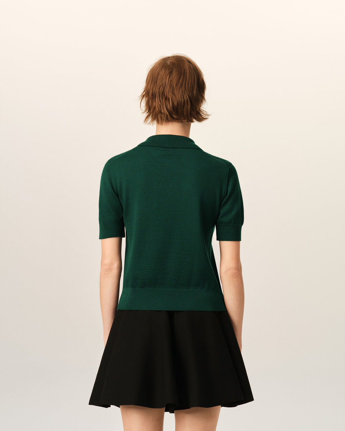 Ami de Coeur Poloshirt aus grüner Wolle - 5