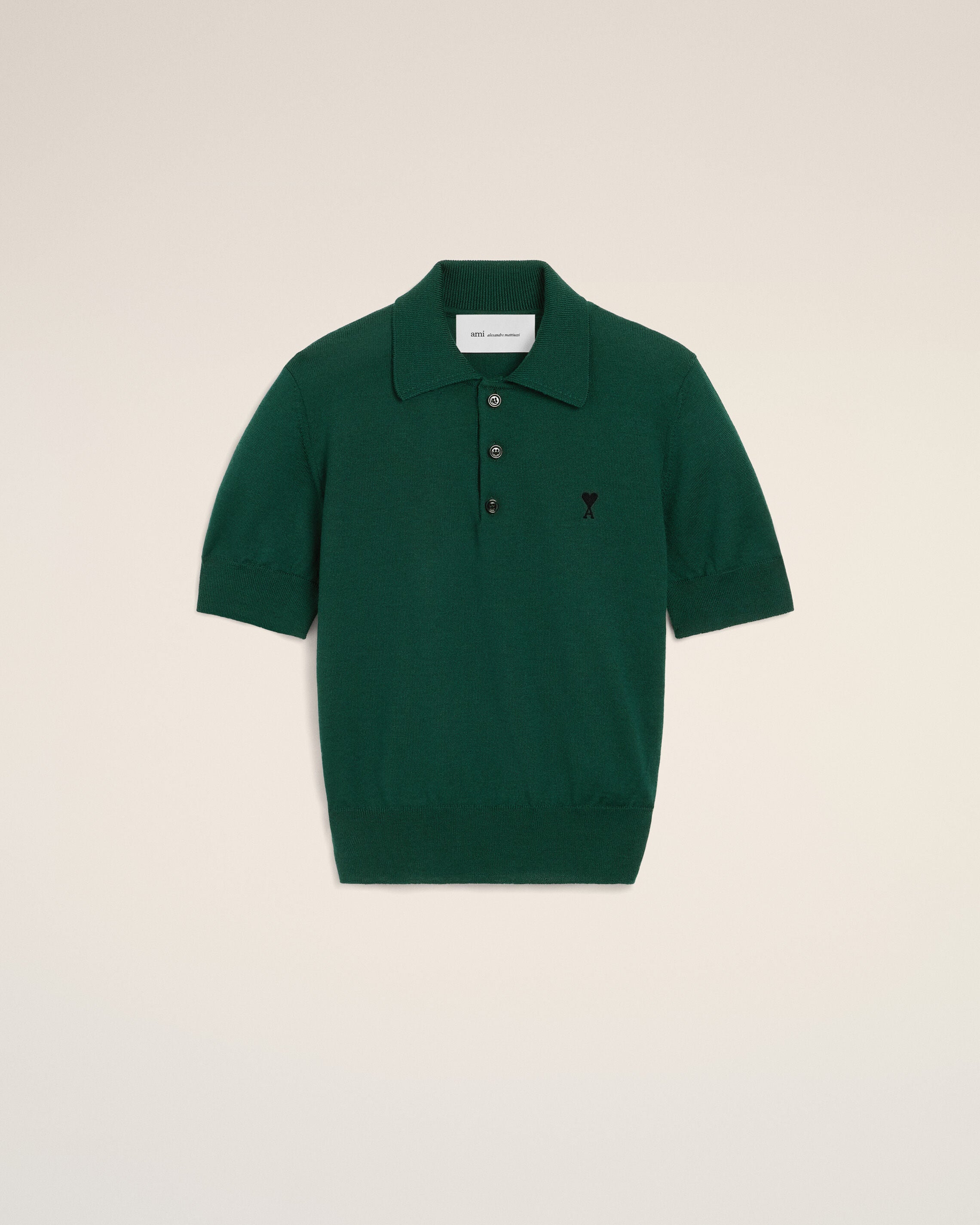 Ami de Coeur Poloshirt aus grüner Wolle - 1