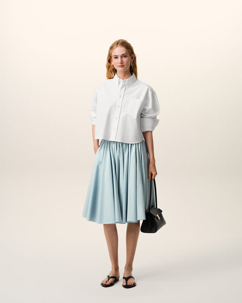                                     Chemise Courte Blanche Ami De Coeur Embossé en Coton - 3                                 - Ami Paris