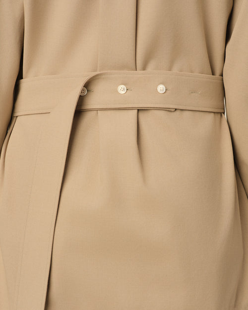 Beige fitted wool balloon-sleeve shirt - Woman - 4 - AMI Paris - Ami Paris