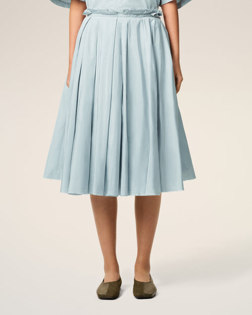 Blue Taffetas Midi Corolla Skirt - 3 - Ami Paris
