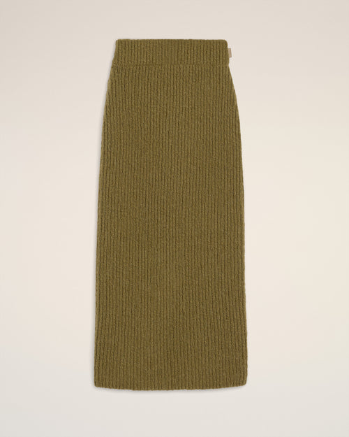 Green Wool Straight Skirt  - 4 - Ami Paris